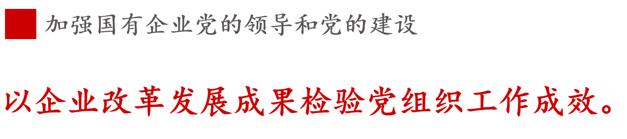 以企業(yè)改革發(fā)展成果檢驗(yàn)黨組織工作成效